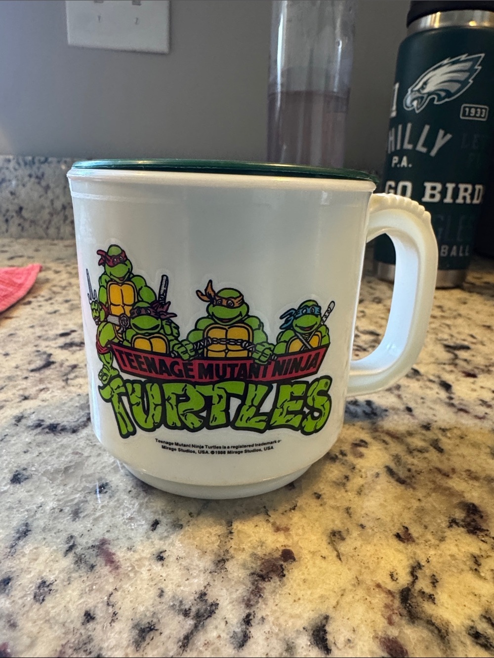 Vintage Teenage Mutant Ninja Turtles Plastic Mug